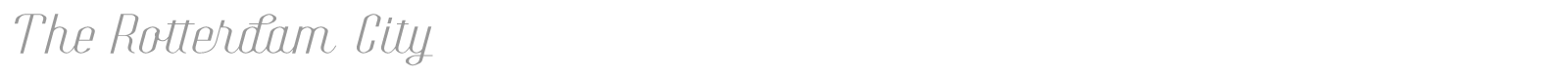 The Rotterdam City font preview